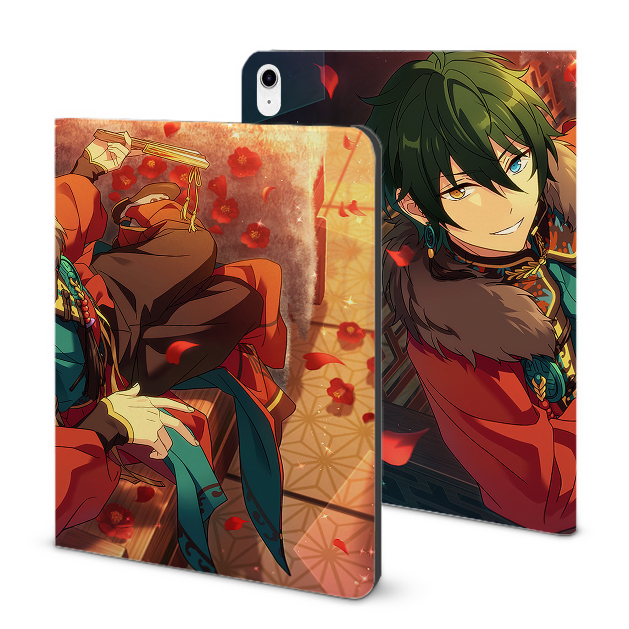 （画像用） あんさんぶるスターズ! Ensemble Stars IPad ケース ブック型 PUレザー TPU 耐衝撃 軽量 薄型 ペン収納なし 全面保護 IPad 各モデル対応